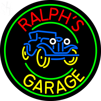 Custom Ralphs Garage Car Logo Neon Sign 2
