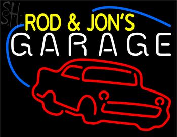 Custom Rod And Jon Garage Car Logo Neon Sign 1