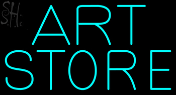 Custom Turquoise Art Store Neon Sign 3