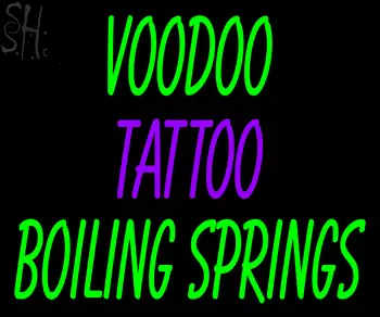 Custom Voodoo Tattoo Boiling Springs Neon Sign 2
