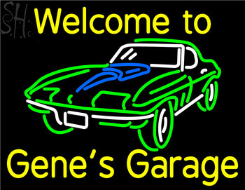 Custom Welcome Genes Garage Car Logo Neon Sign 4