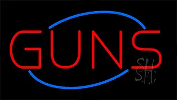 Guns Flashing Neon Sign