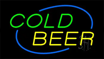 Cold Beer Animated Neon Sign