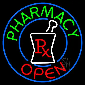 Pharmacy Open Logo Neon Sign