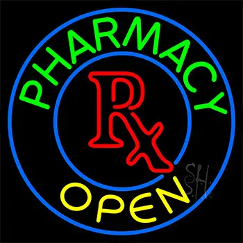 Pharmacy Logo Open Neon Sign
