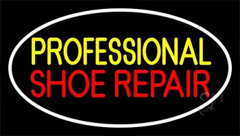 Yellow Professional Red Shoe Repair Neon Sign