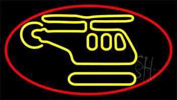 Helicopter Logo Neon Sign