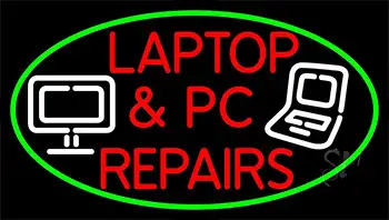 Laptop And Pc Repairs Border Neon Sign