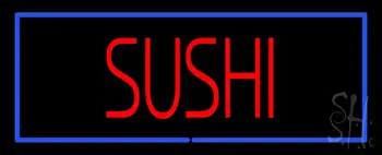 Sushi With Blue Border Neon Sign