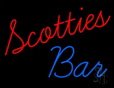 Scotties Bar Neon Sign