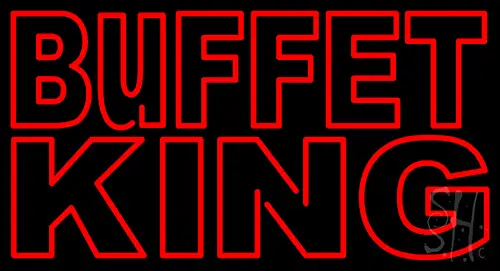 Red Buffet King Neon Sign