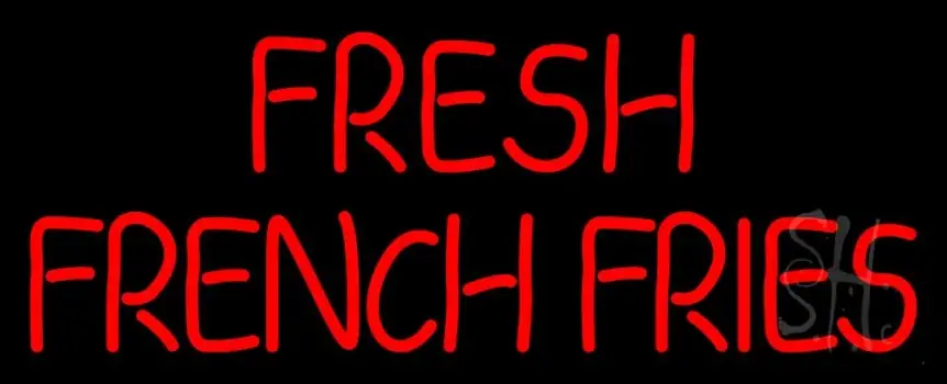 Fresh French Fries Neon Sign