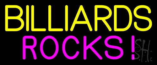 Billiards Rocks 3 Neon Sign