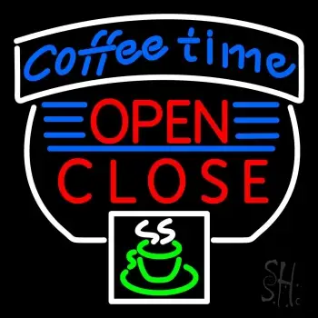 Coffee Time Open Closed Neon Sign