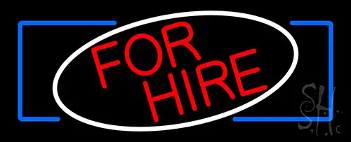 Round For Hire Neon Sign