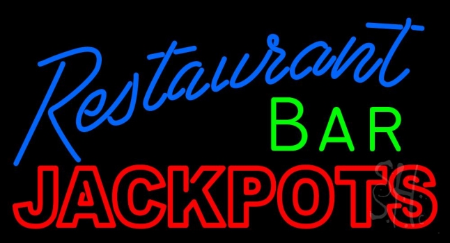 Restaurant Bar Jackpots Neon Sign