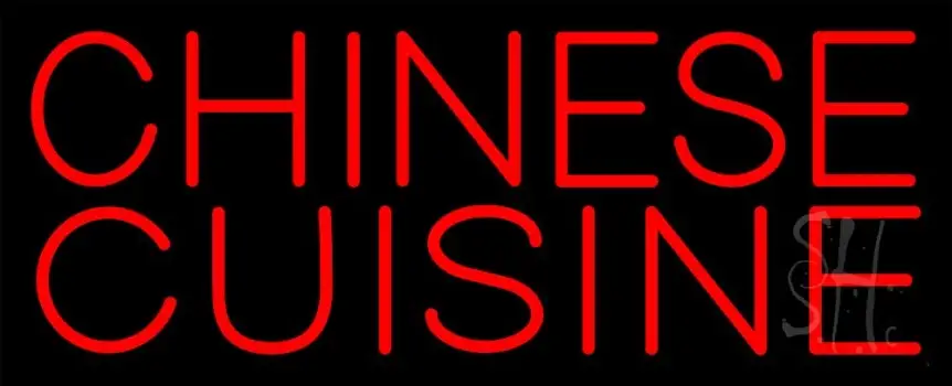 Red Chinese Cuisine Neon Sign