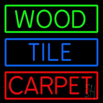 Wood Tile Carpet Neon Sign