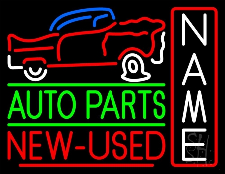 Custom Auto Parts New Used Neon Sign