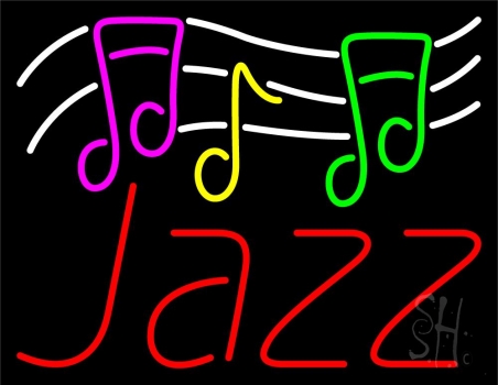 Red Jazz With Musical Note 1 Neon Sign