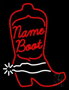 Custom Boot Red Neon Sign