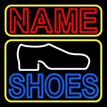 Custom Shoes With Yellow Border Neon Sign