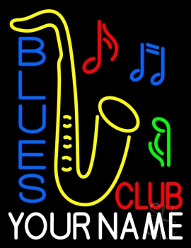 Custom Blues Saxophone Neon Sign