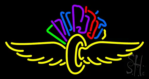 Bird Wings Logo Neon Sign