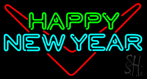 Happy New Year Logo 1 Neon Sign
