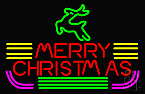 Marry Christmas Logo Neon Sign