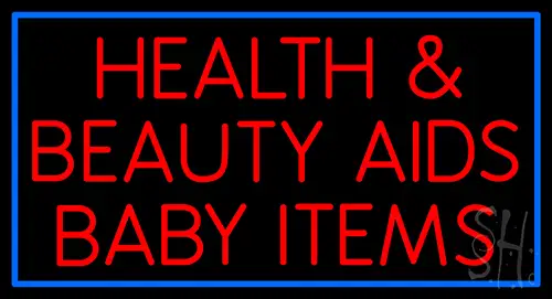 Health And Beauty Aids Baby Items Neon Sign