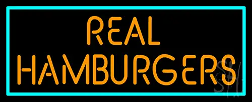 Real Hamburgers Neon Sign