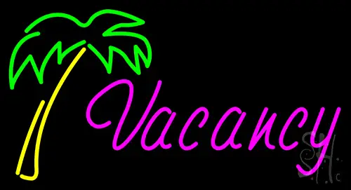 Vacancy Palm Tree Neon Sign