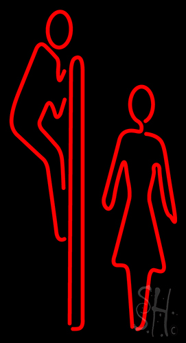 Male And Female Toilets Neon Sign