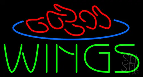 Wings Food Neon Sign