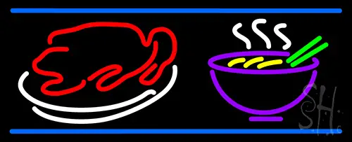 Chinese Food Logo Neon Sign