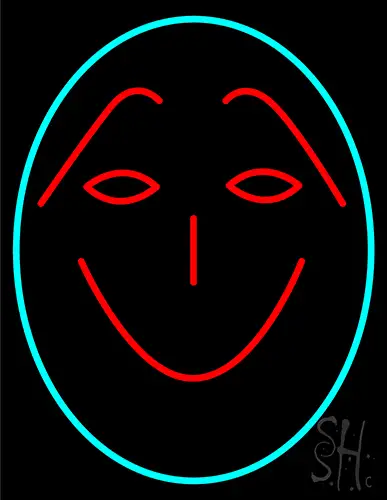 Funny Face Smile Neon Sign