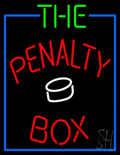 Vintage 1980's THE PENALTY BOX Neon SIGN - 1,500.00