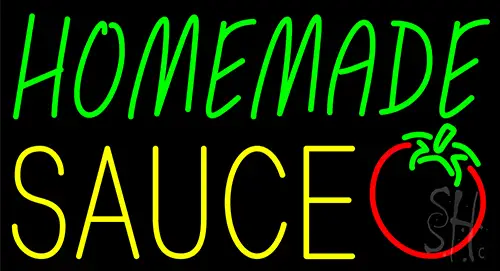 Homemade Sauce With Tomato Neon Sign
