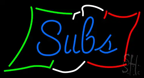 Subs With Flag Neon Sign
