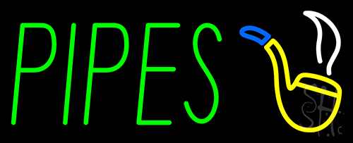 Pipes Logo Neon Sign