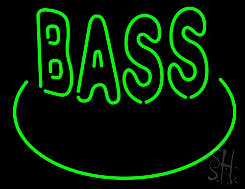 Bass Green Neon Sign