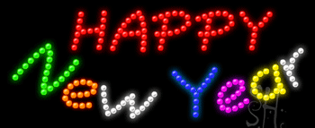 Happy New Year Animated LED Sign  Holiday / Special Occasions LED