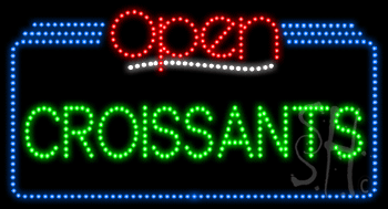 Croissants Open Animated LED Sign