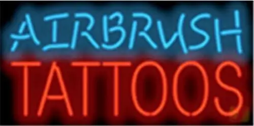 Airbrush Tattoos Neon Sign