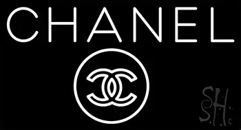 White Chanel Logo Neon Sign 2, Chanel Neon Signs