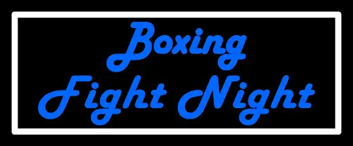 Custom Boxing Fight Night Neon Sign 2