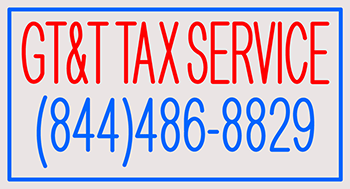 Custom Gtandt Tax Service 844 486 8829 Neon Sign 3