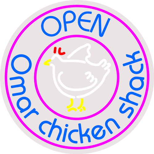 Custom Open Omar Chicken Shack Neon Sign 1