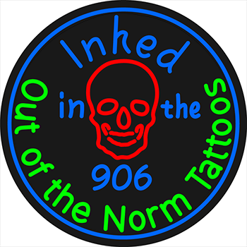 Custom Out Of The Norm Tattoos Neon Sign 3